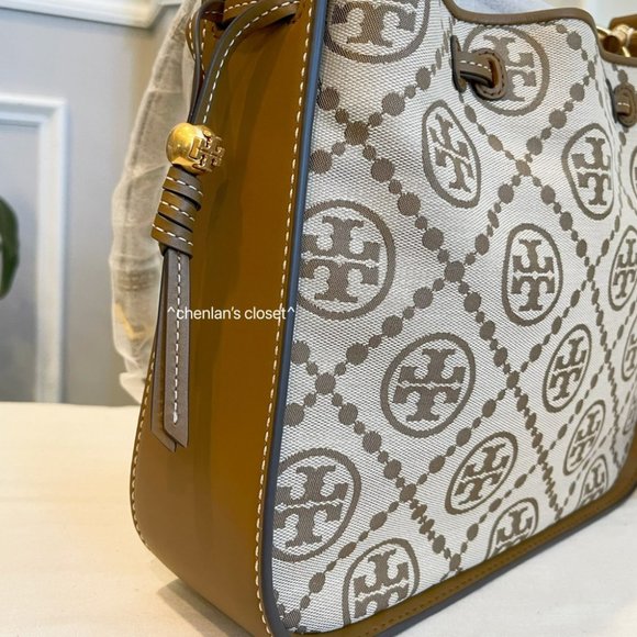 🔥NeW! Tory Burch T Monogram Jacquard Bell Bag - Picture 13 of 17